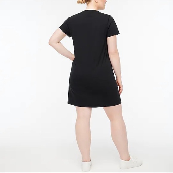 NWOT J. Crew Simply Black Cotton T-Shirt Dress - Picture 4 of 5